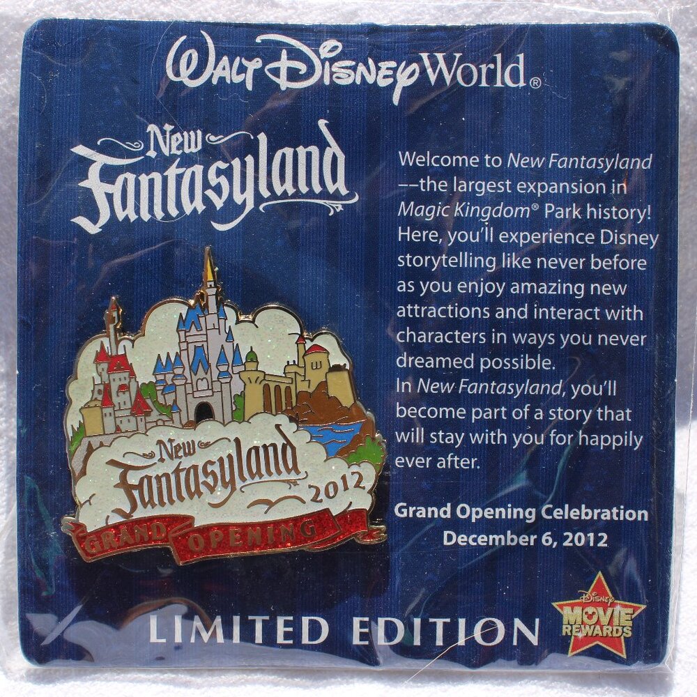 2012 Disney's Walt Disney World New Fantasyland Ltd. Ed. Collectible Pin